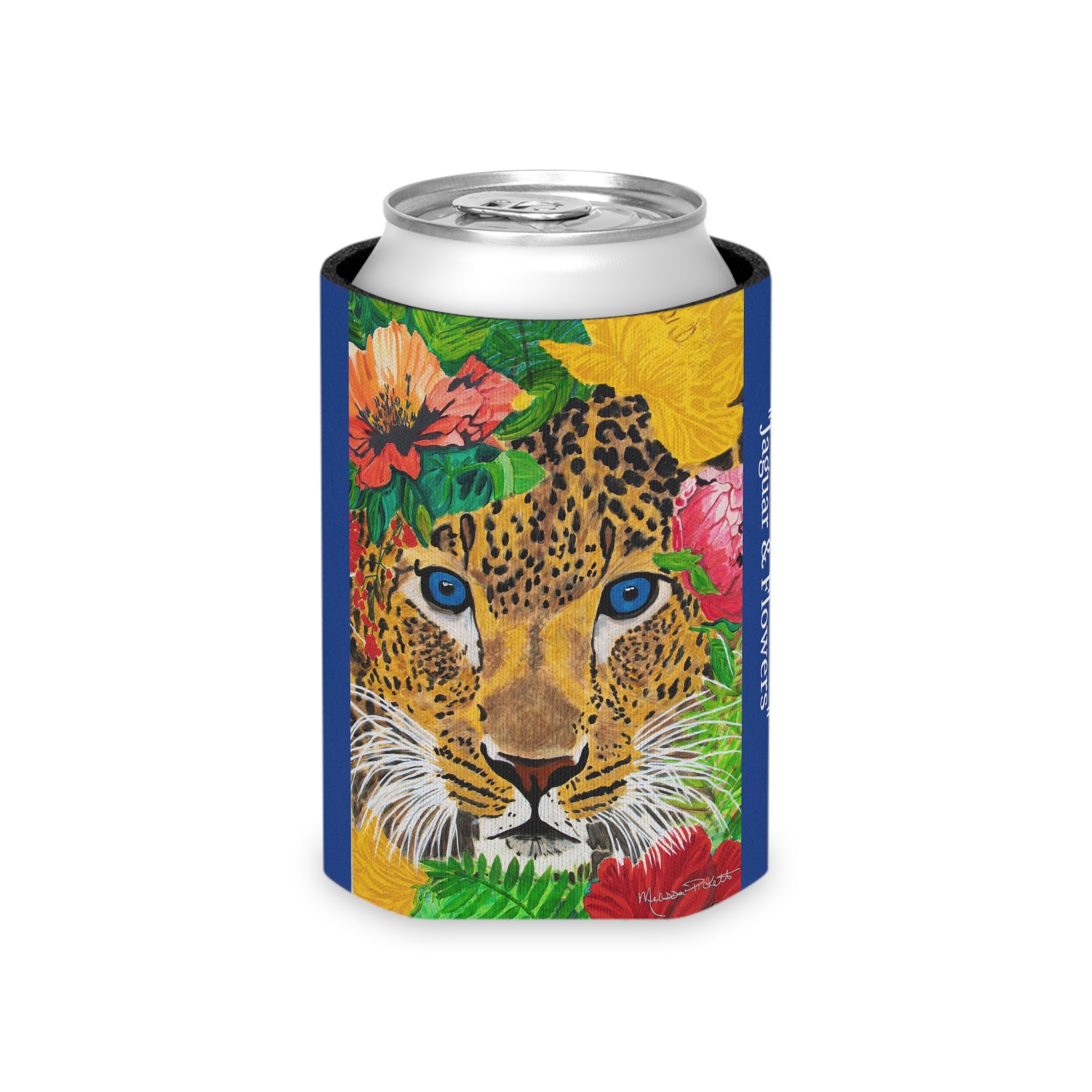 Jaguar & Flowers | Can Cooler