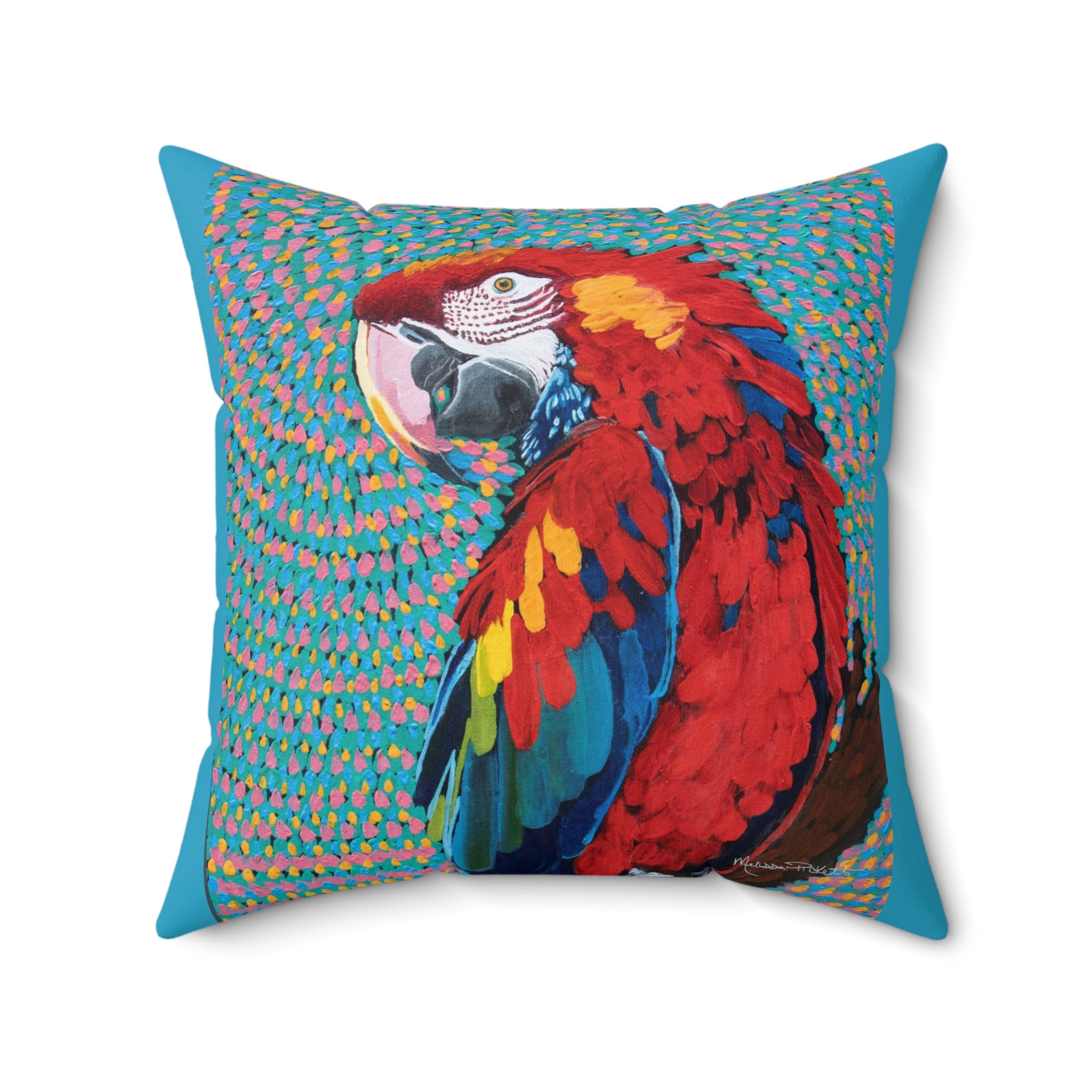 Scarlet Spiral | Spun Polyester Square Pillow