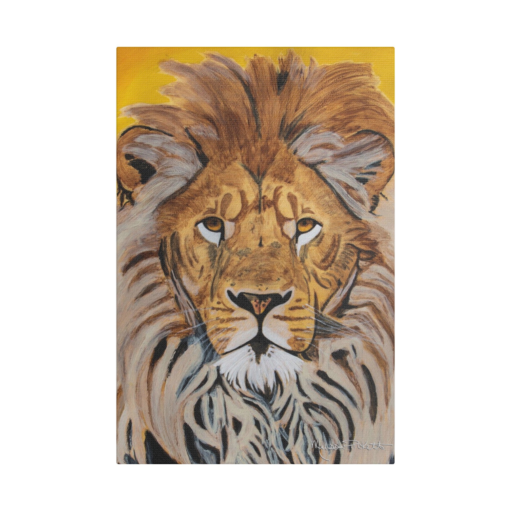 Lion | Satin Canvas, Stretched