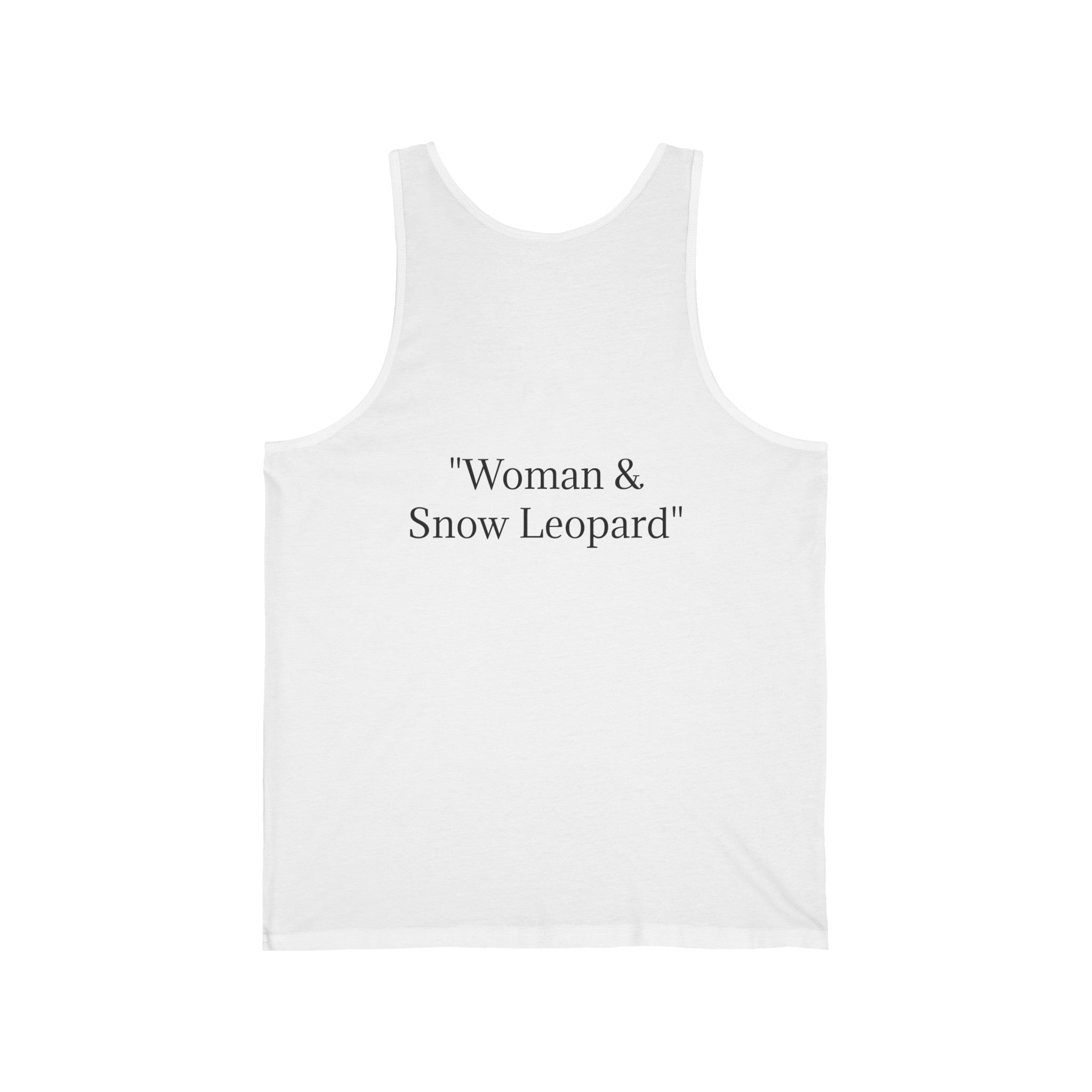 Woman & Snow Leopard | Unisex Jersey Tank