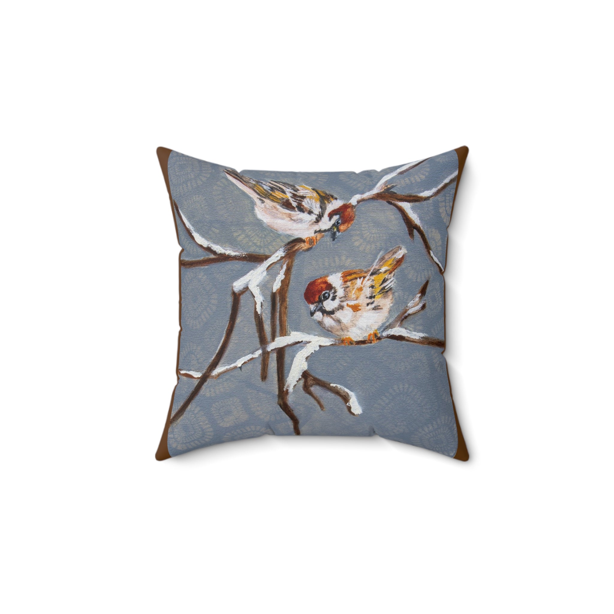 Two Birds | Spun Polyester Square Pillow