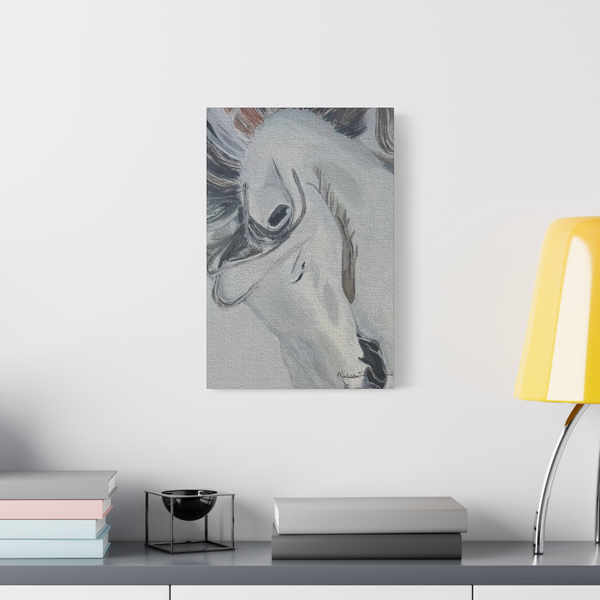 White Horse | Satin Canvas, Stretched