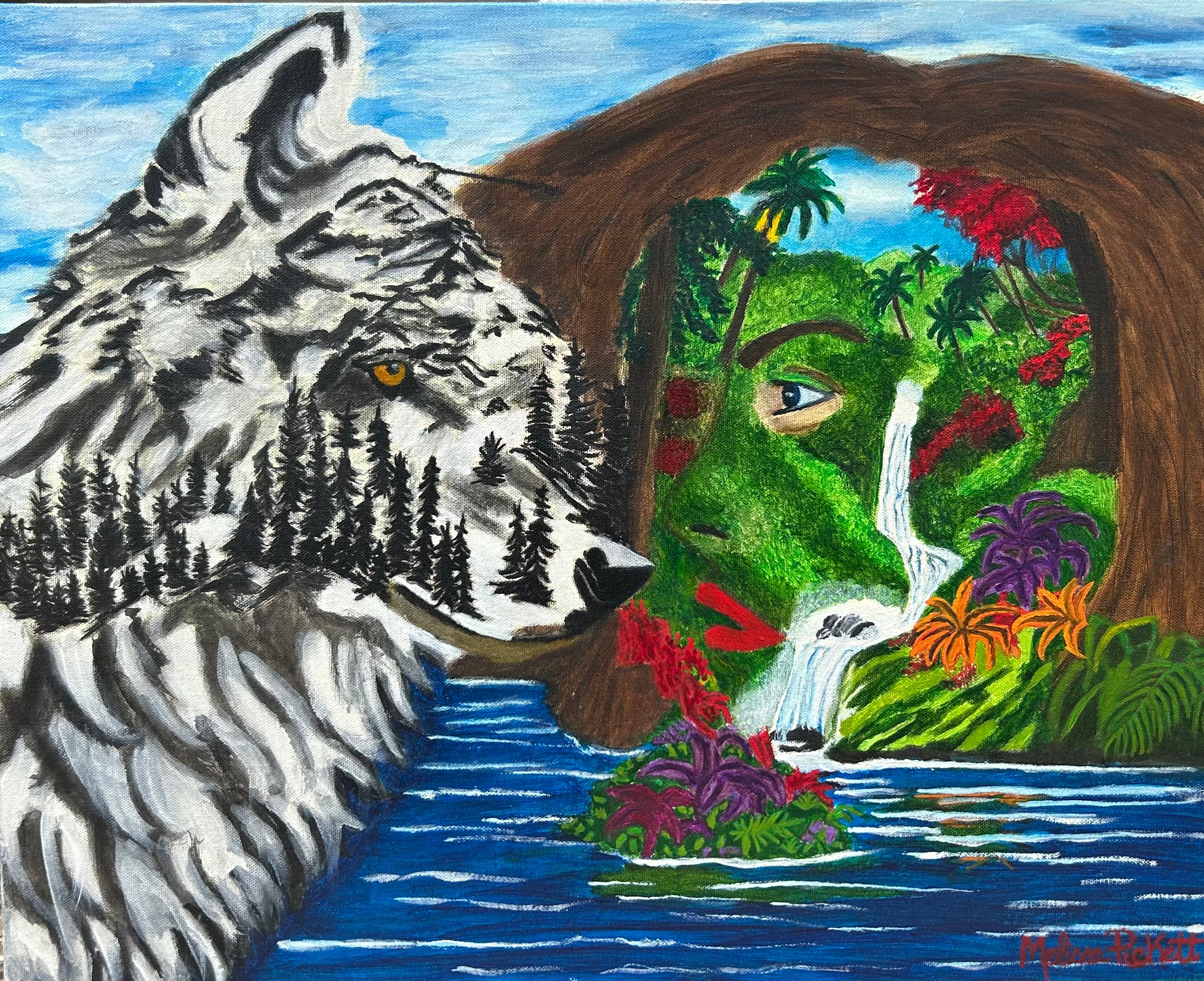 Woman & Wolf: One With Nature