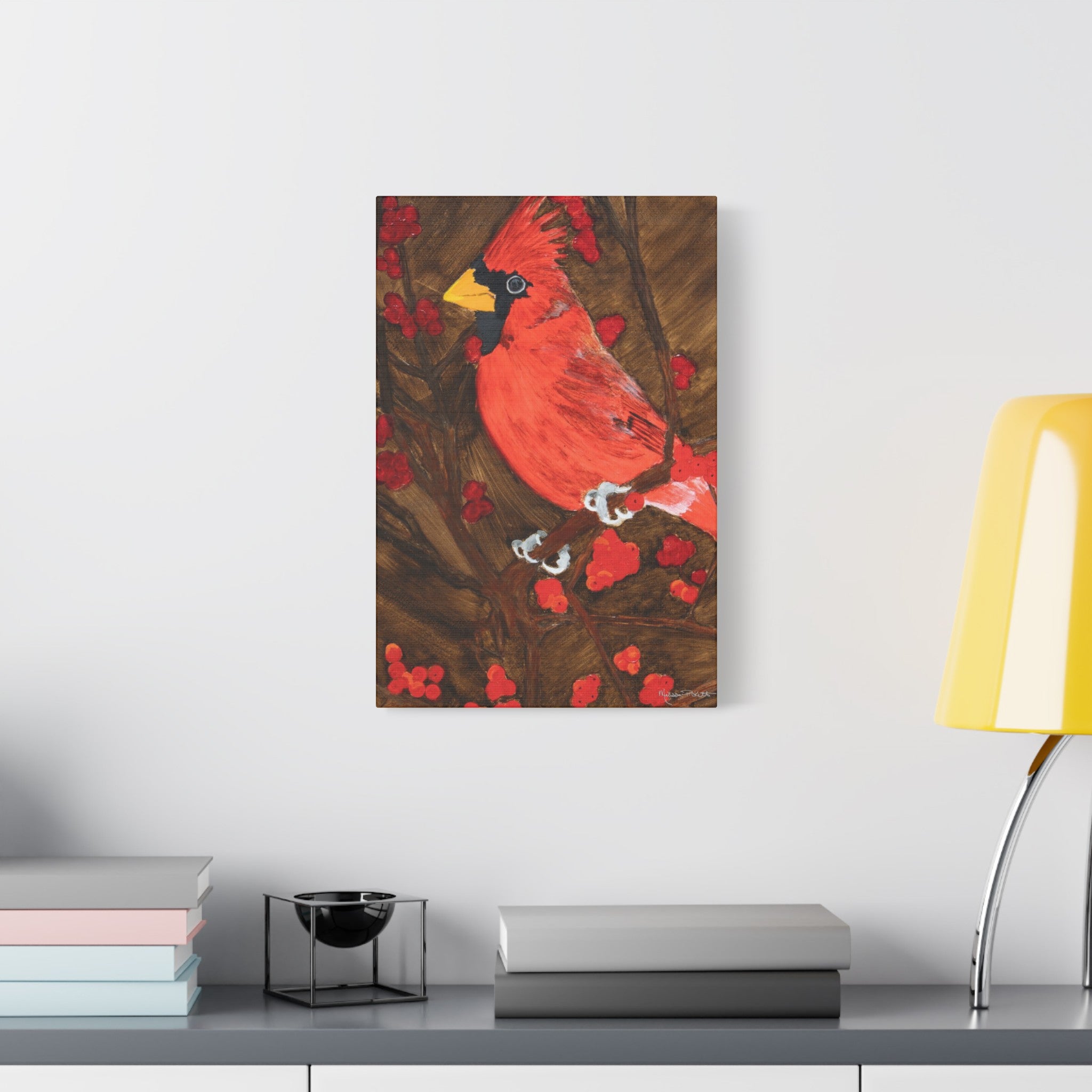 Cardinal | Satin Canvas, Stretched