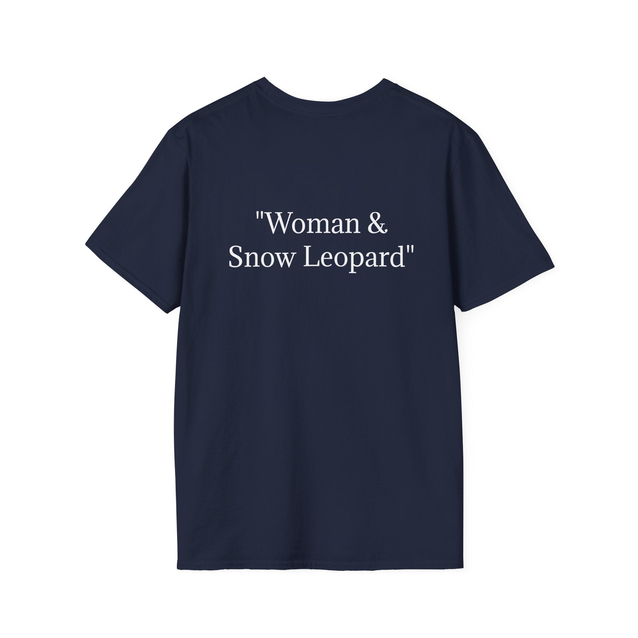 Woman & Snow Leopard | Unisex Softstyle T-Shirt