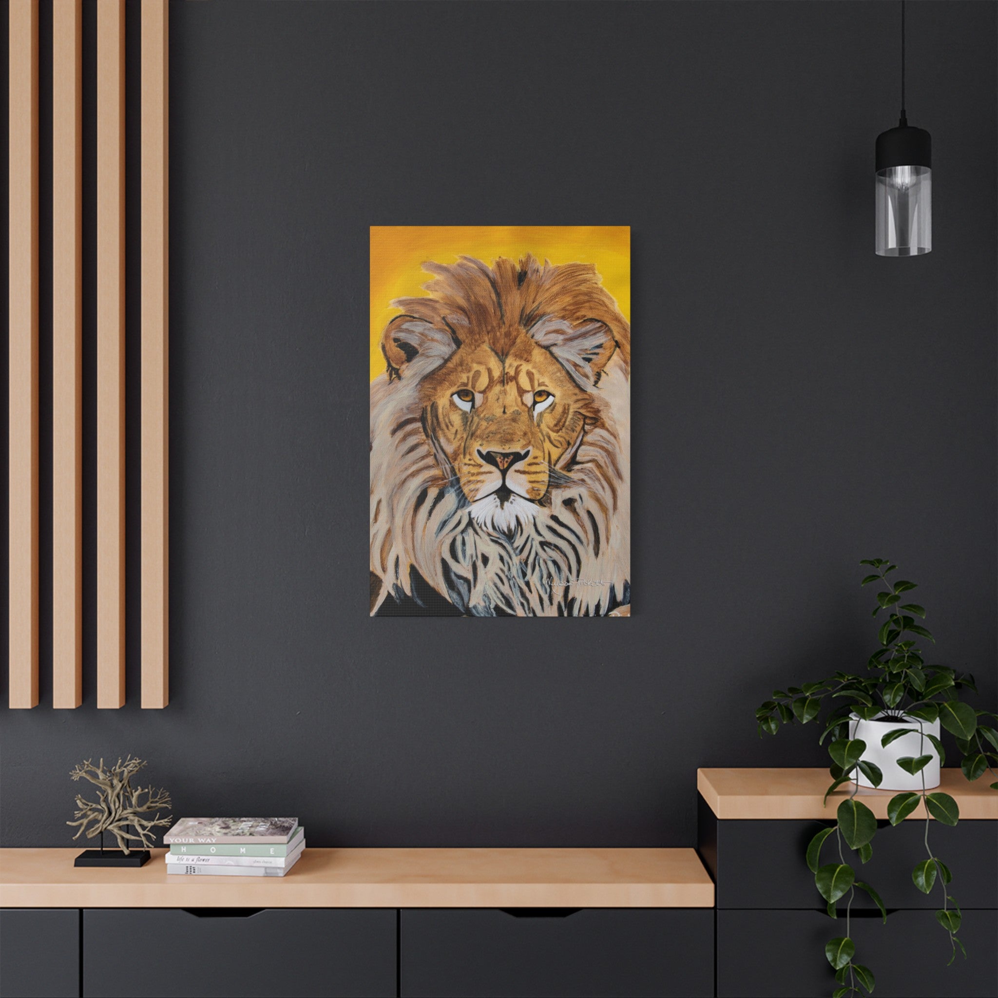 Lion | Satin Canvas, Stretched