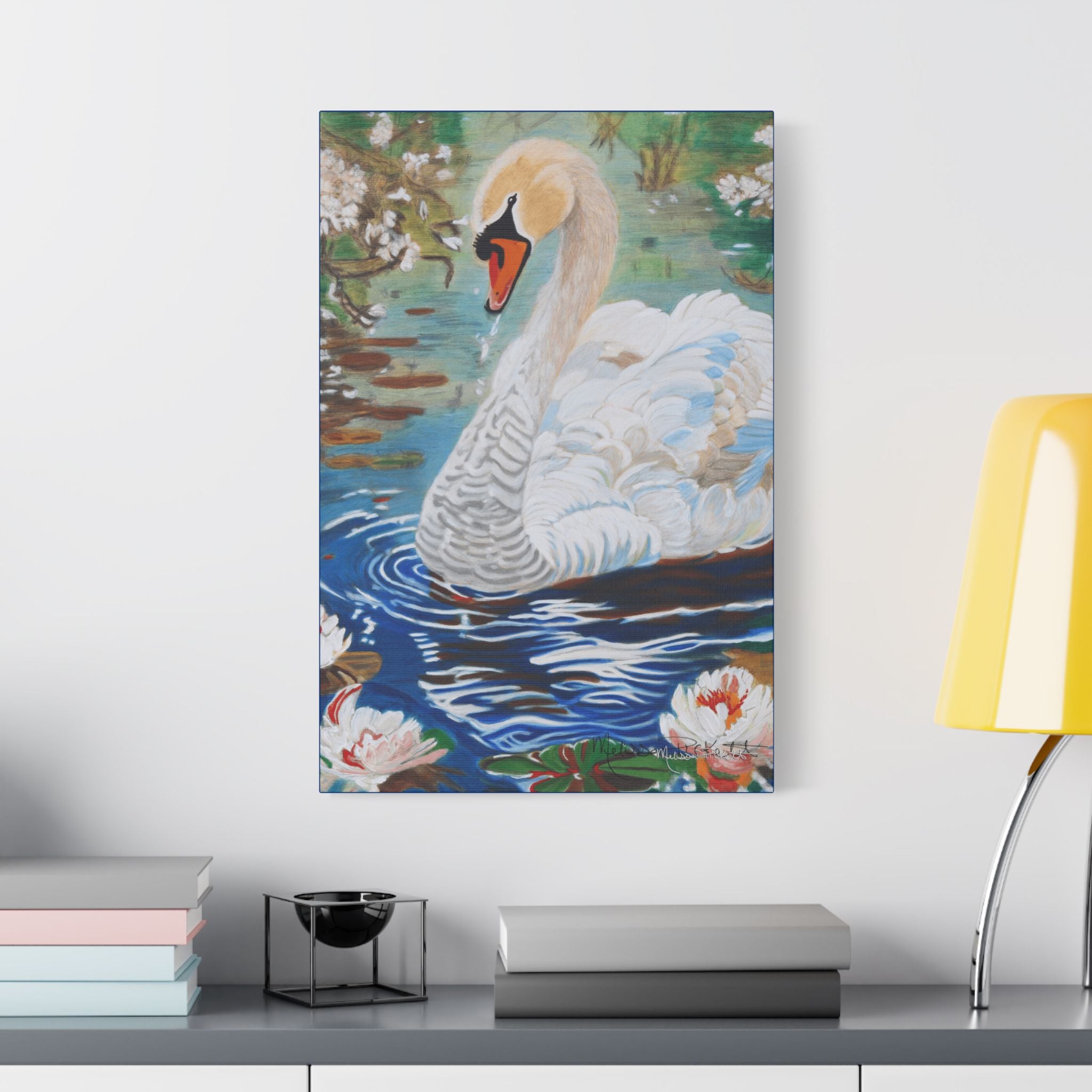 The Swan | Satin Canvas, Stretched