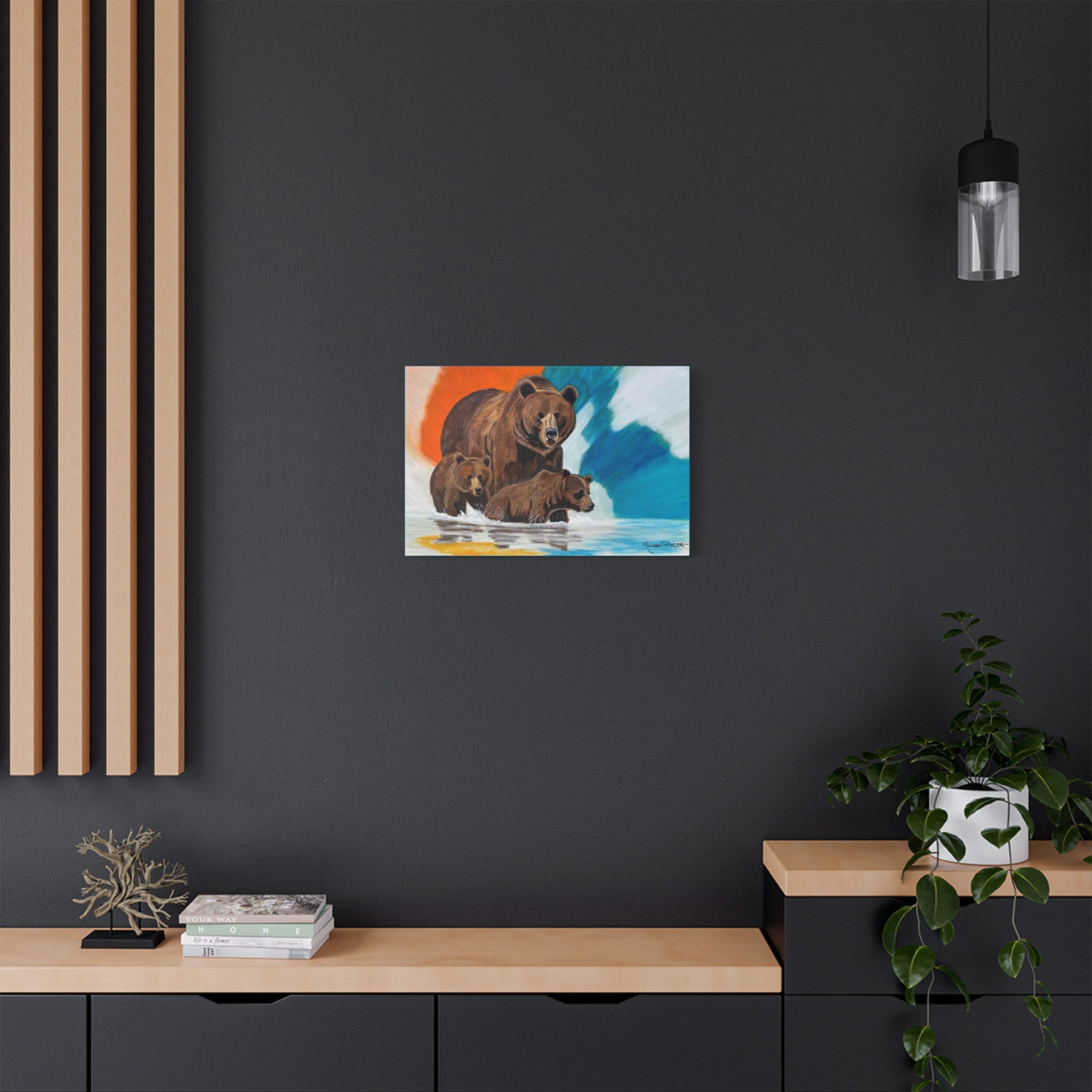 Mother Bear | Satin Canvas, Stretched