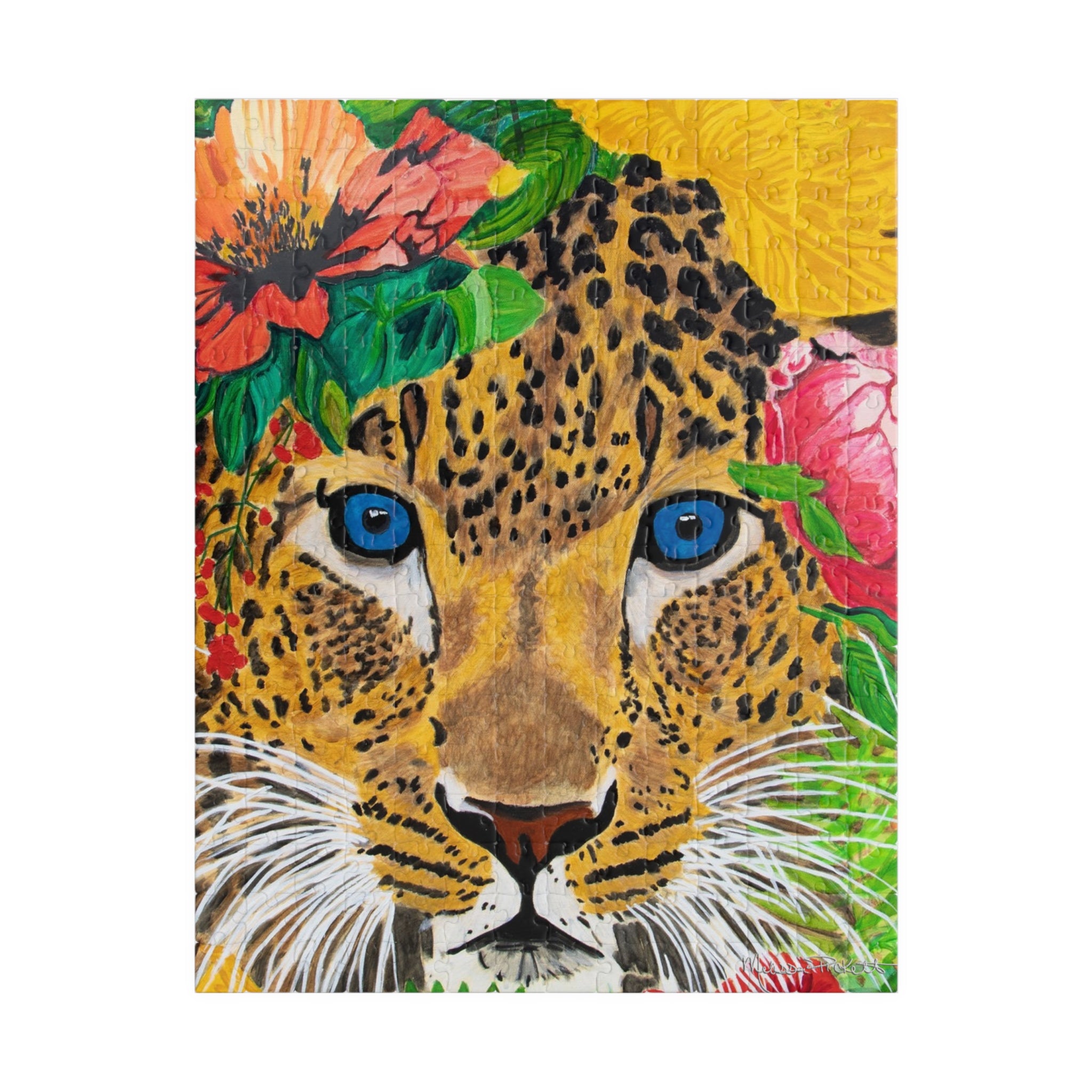 Jaguar & Flowers | Puzzle (110, 252, 520, 1014-piece)