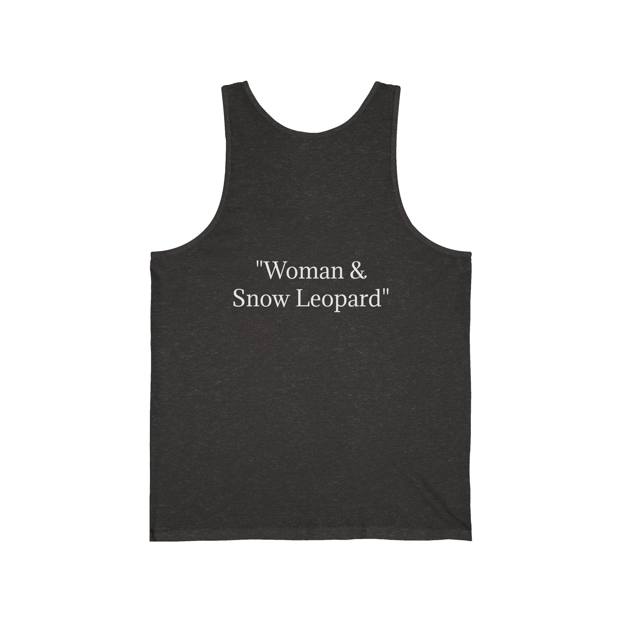 Woman & Snow Leopard | Unisex Jersey Tank