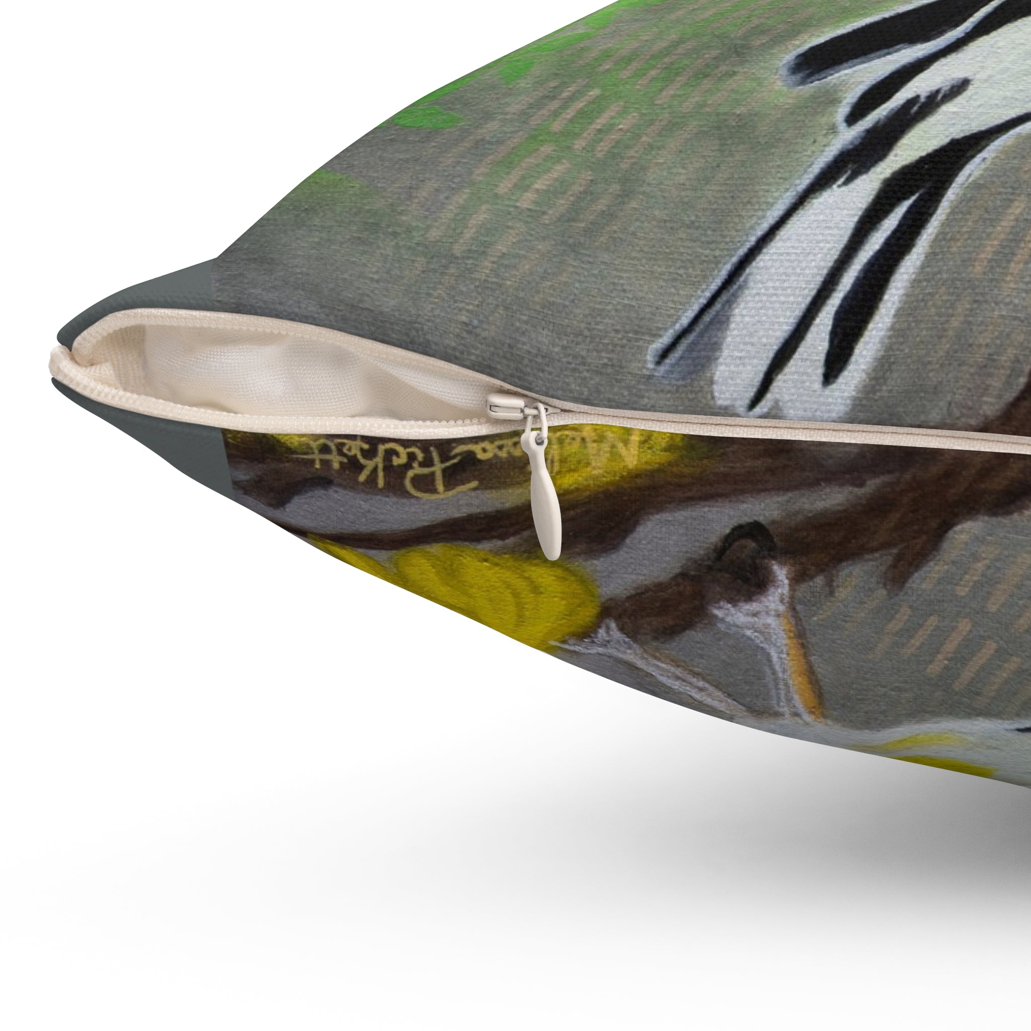 Yellow Finch | Spun Polyester Square Pillow