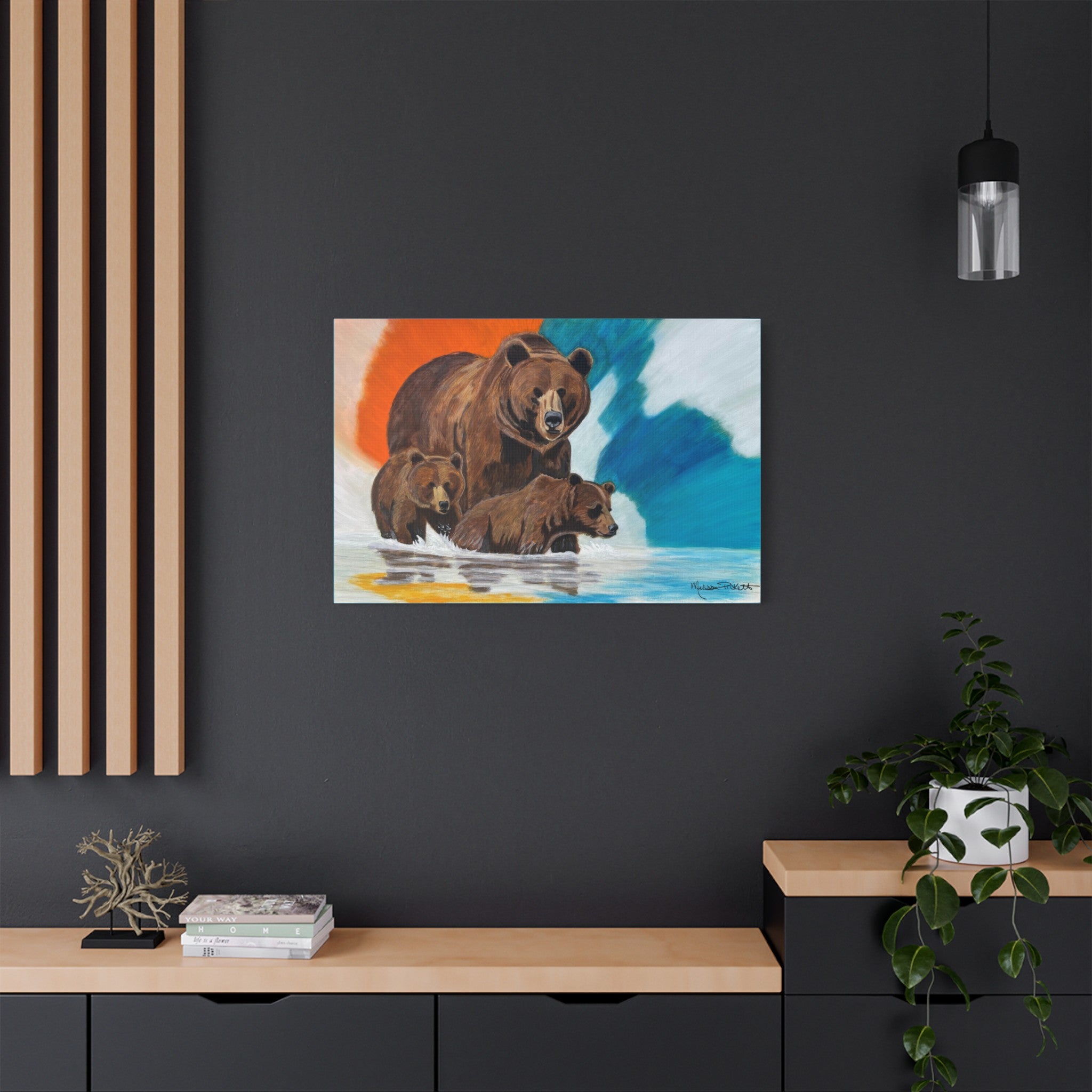 Mother Bear | Satin Canvas, Stretched