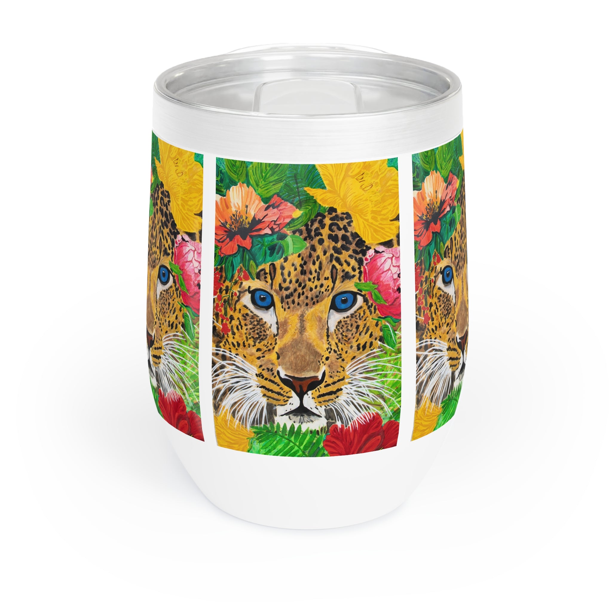 Jaguar & Flowers | Chill Wine Tumbler