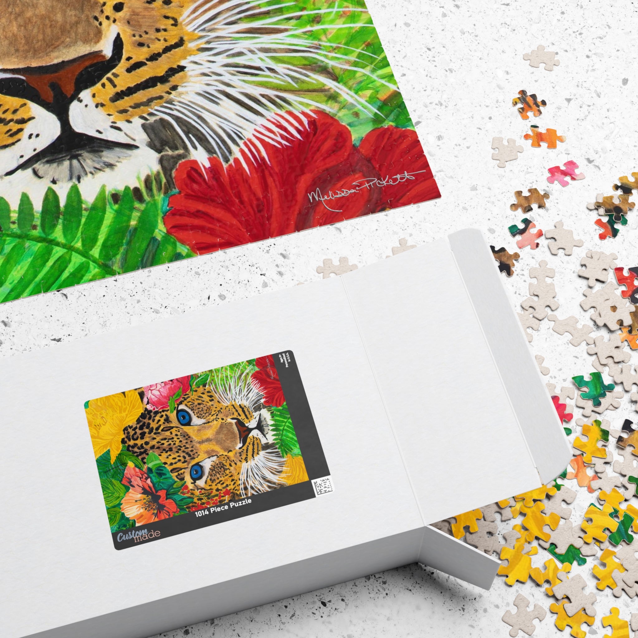 Jaguar & Flowers | Puzzle (110, 252, 520, 1014-piece)