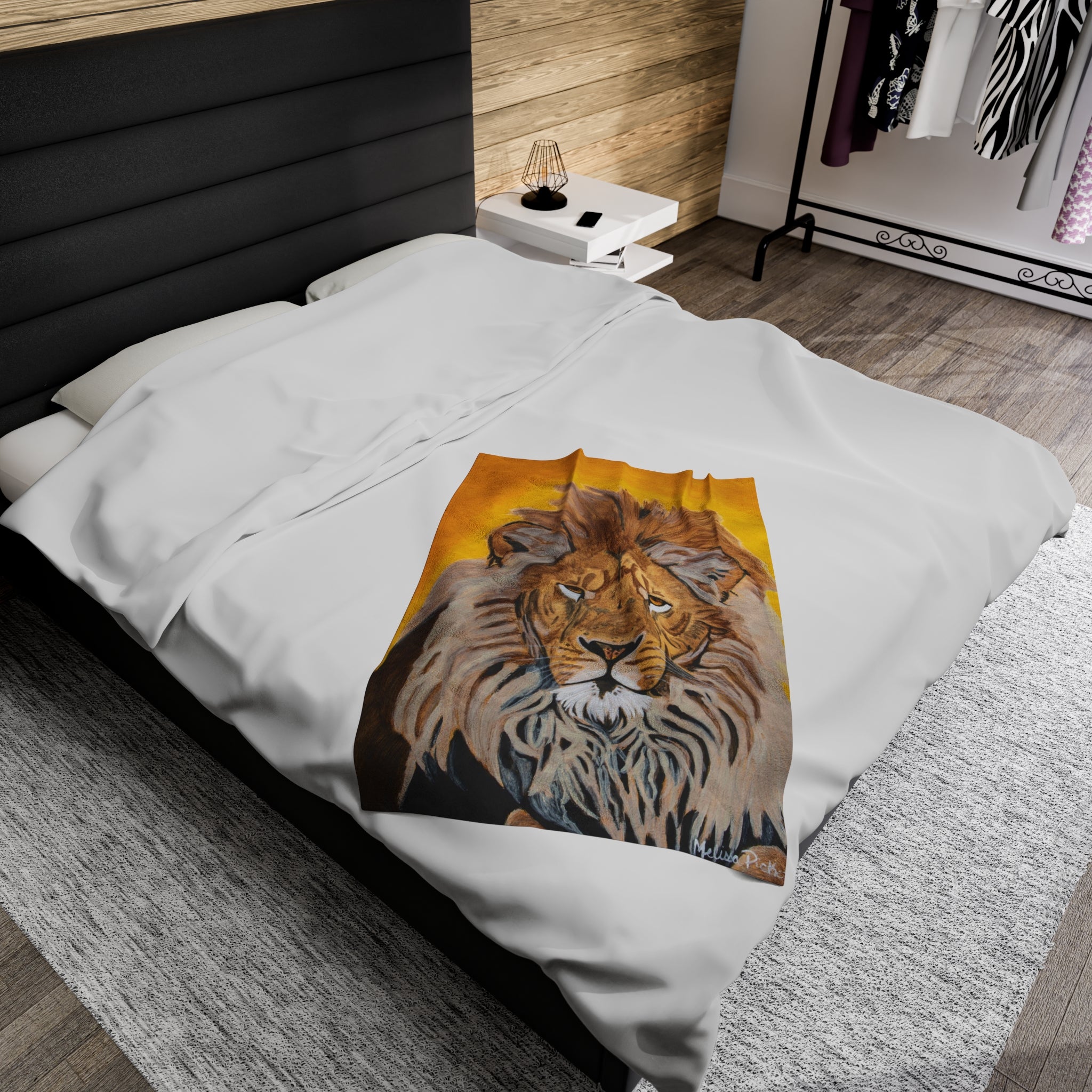 Lion | Velveteen Plush Blanket