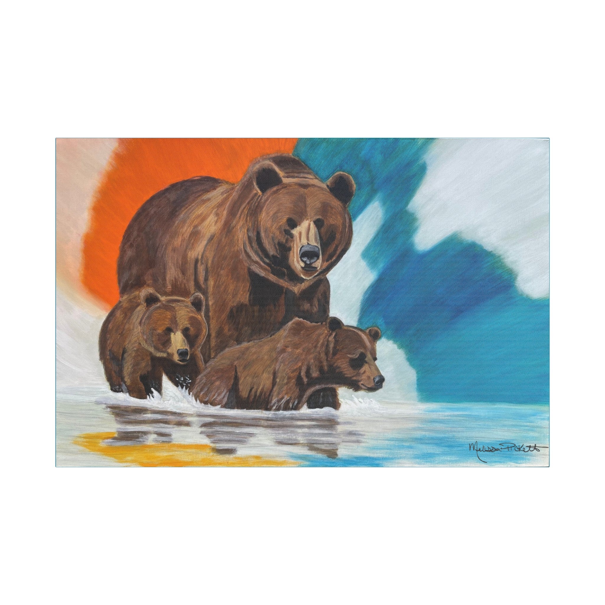 Mother Bear | Satin Canvas, Stretched