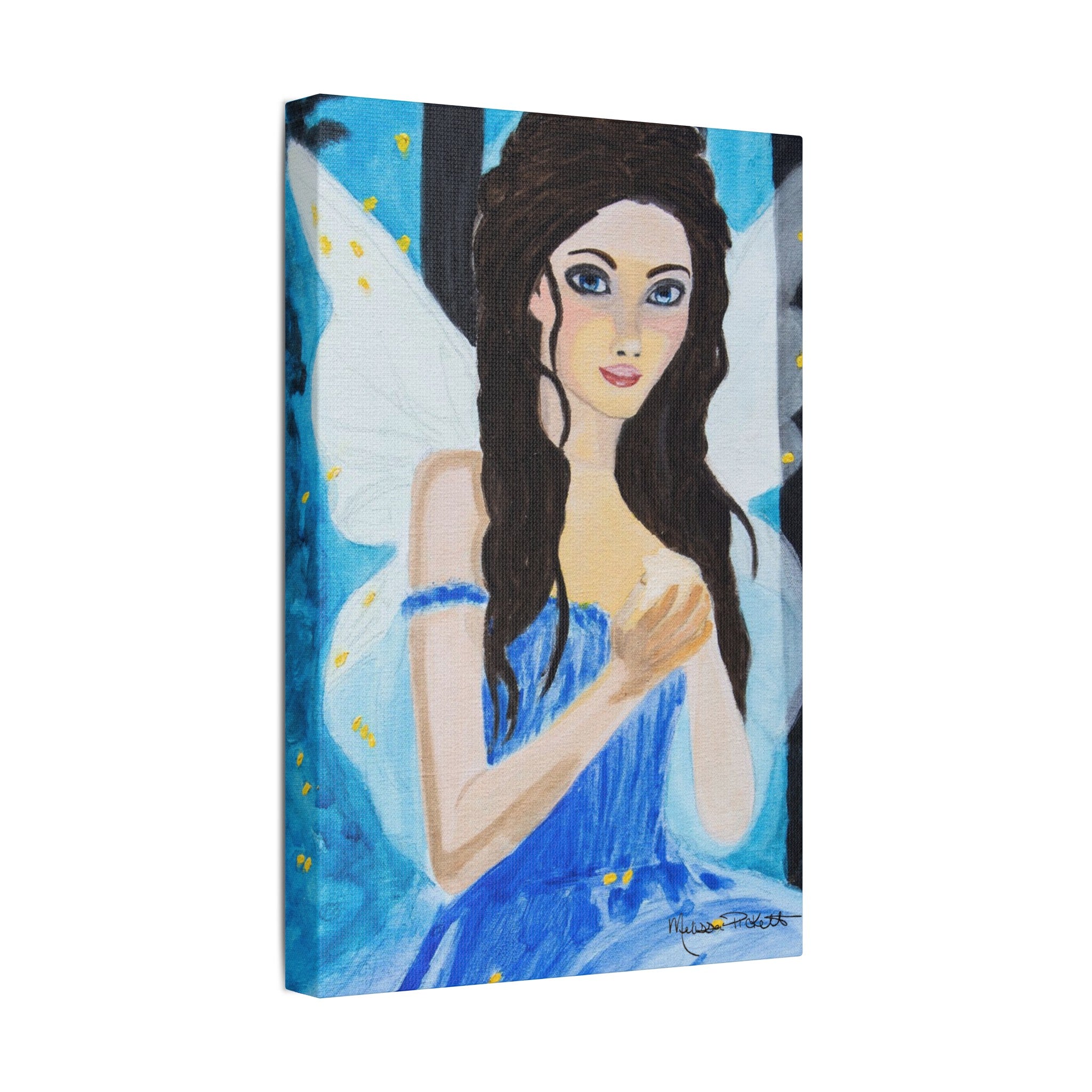 Fairy in Moonlit Woods | Satin Canvas, Stretched