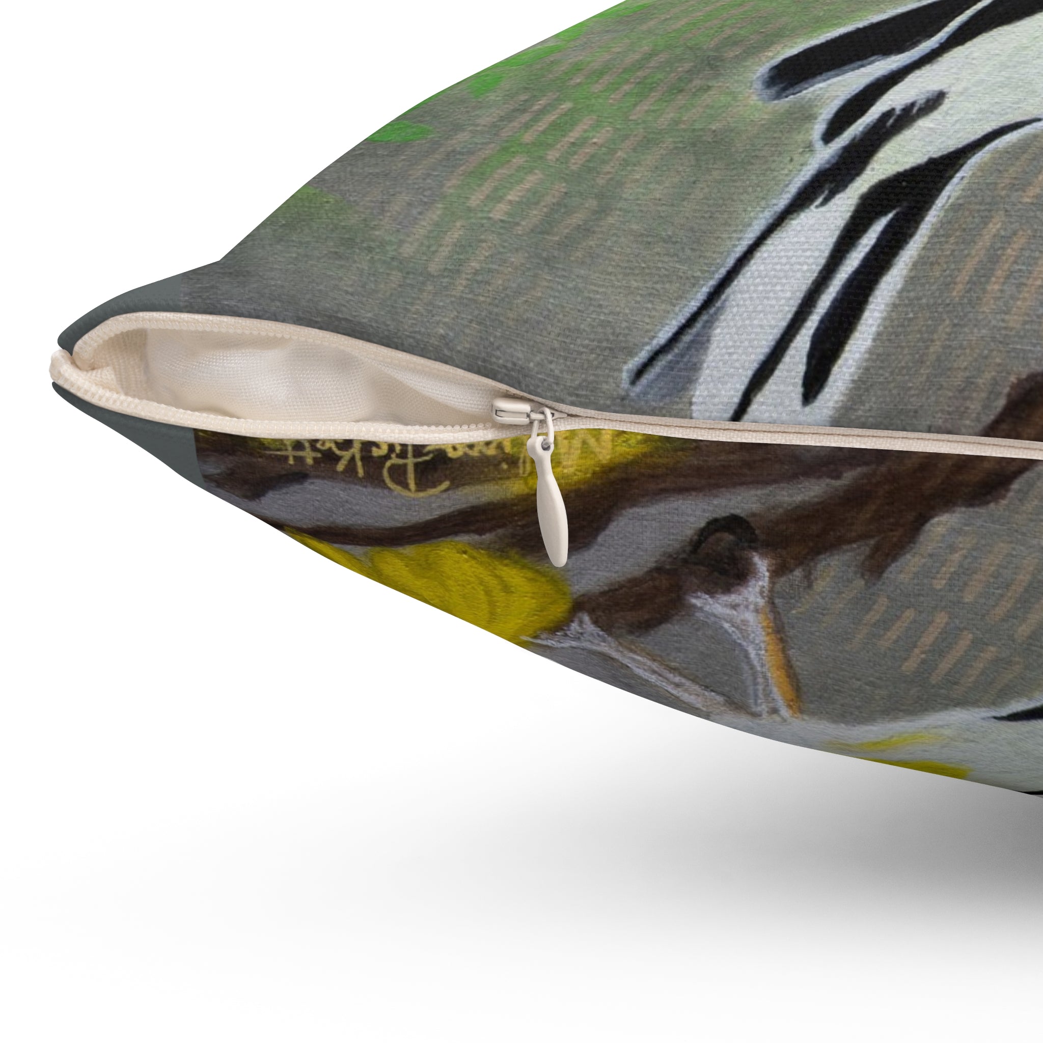 Yellow Finch | Spun Polyester Square Pillow