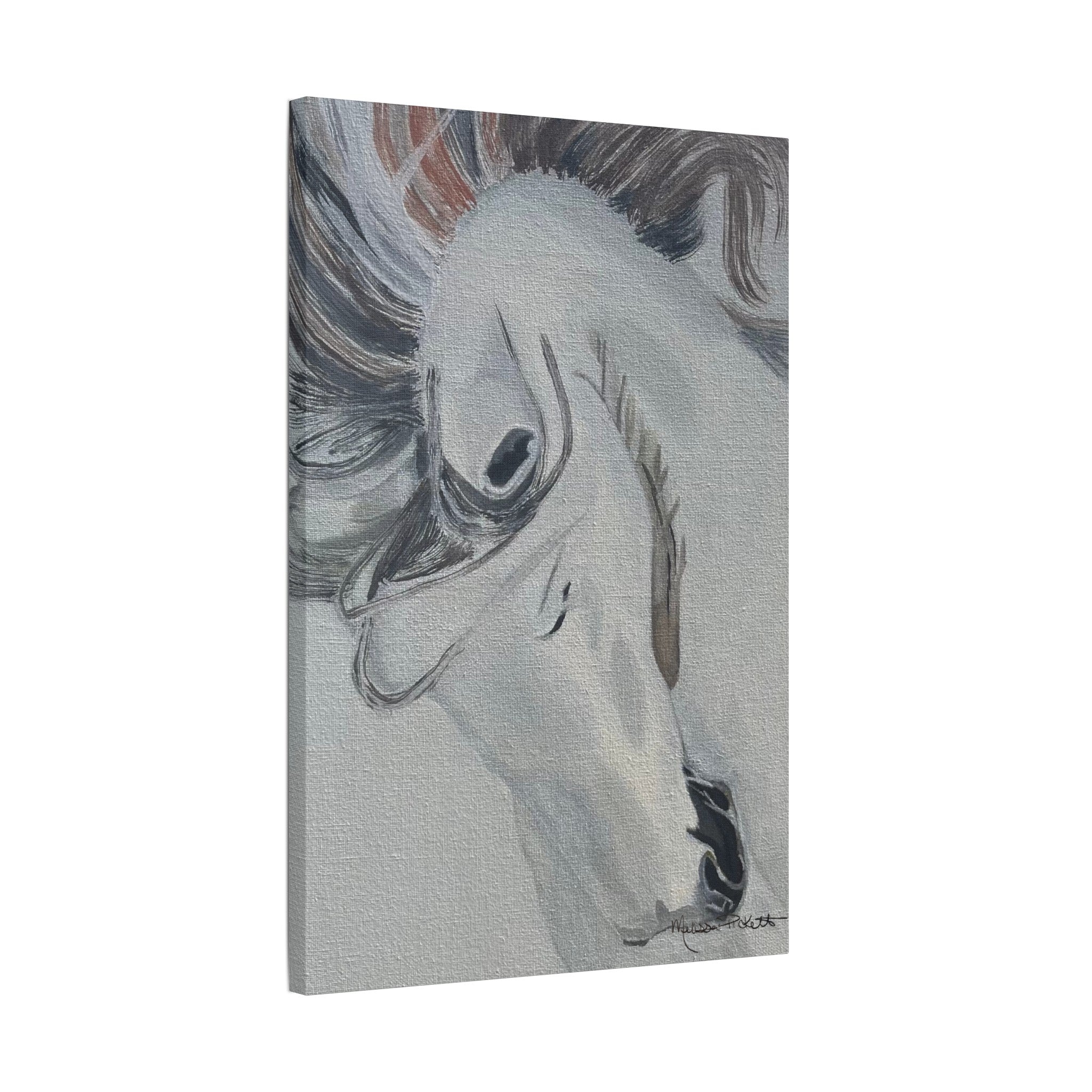 White Horse | Satin Canvas, Stretched