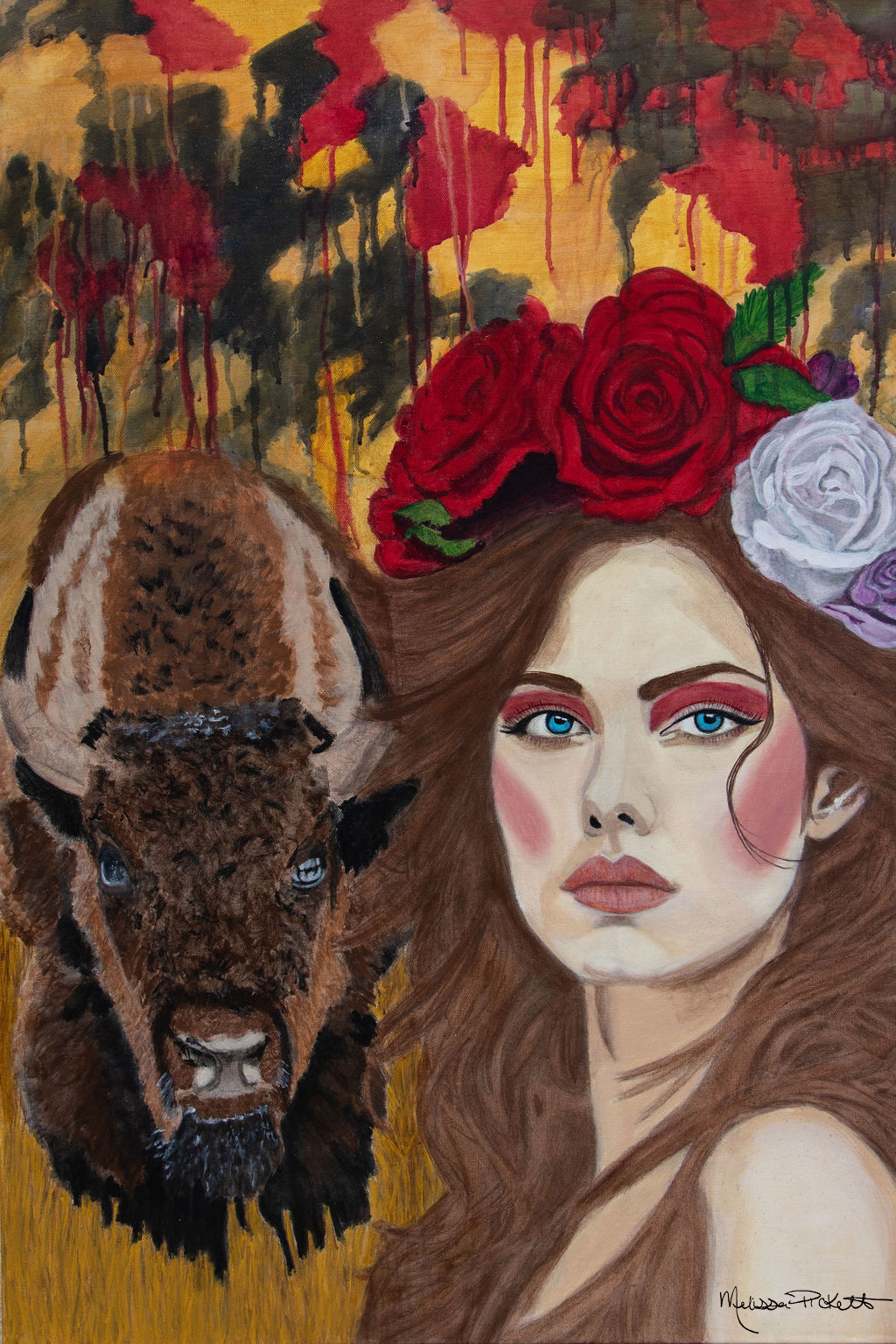 Woman & Bison