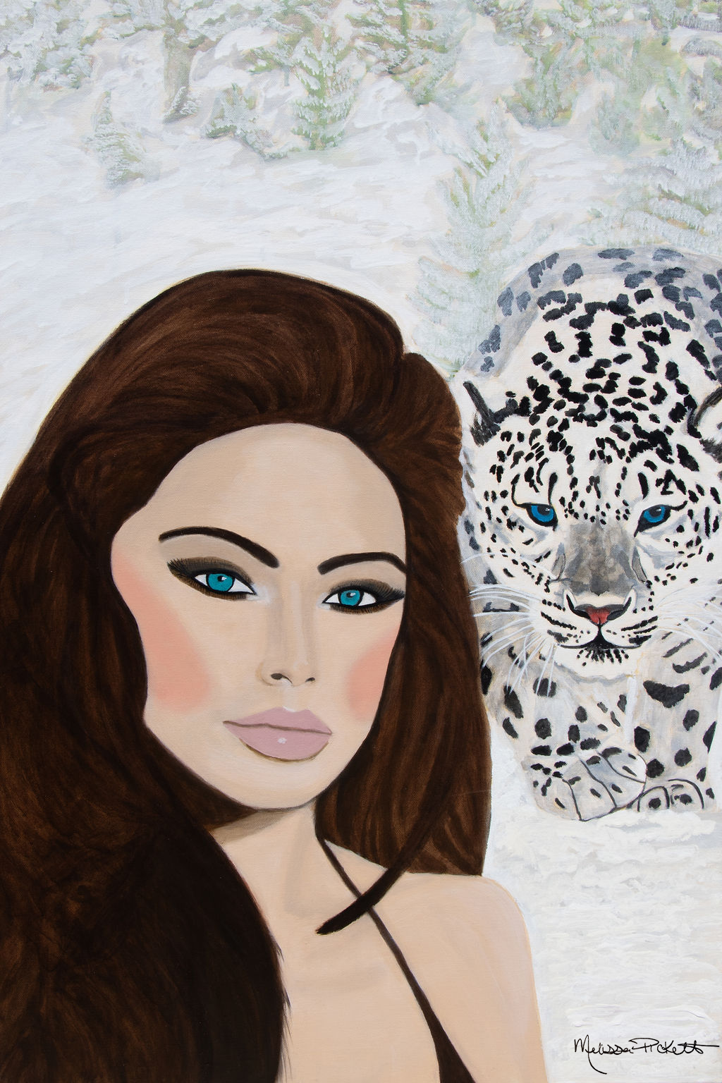Woman & Snow Leopard